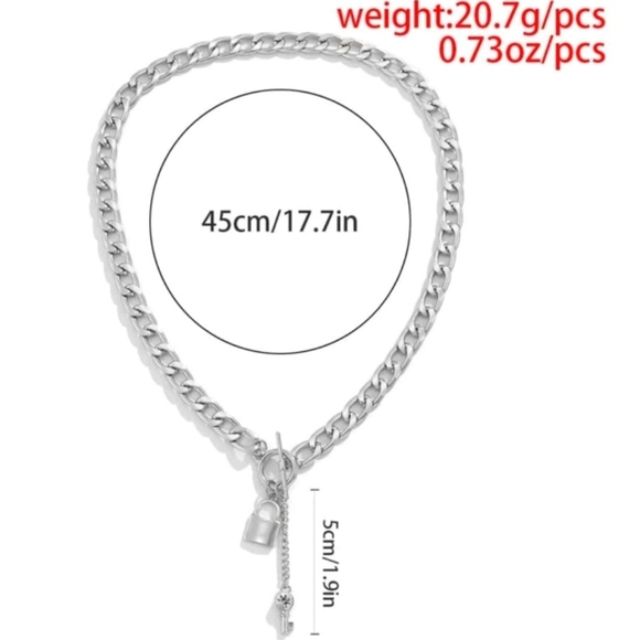 Lock & Key Pendant Necklace - Picture 4 of 4